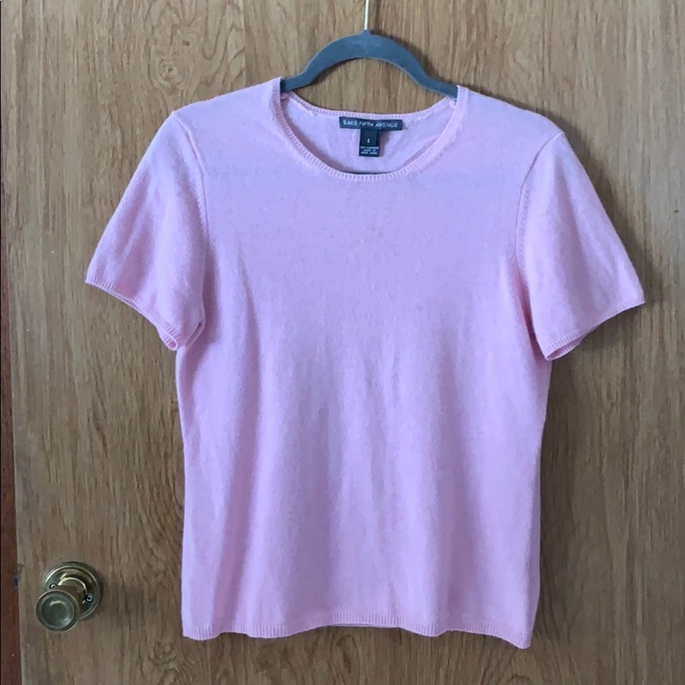 Saks Fifth Avenue Pink Cashmere sweater
